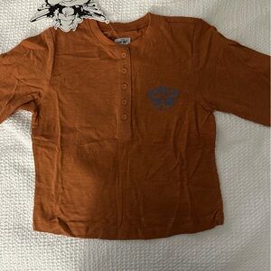 Boys Lie Orange Cropped Long Sleeve NWT
